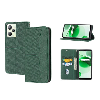Woven Texture Stitching Magnetic PU Leather Phone Case, For OPPO A96 5G, For OPPO Realme C35, For OPPO Reno7 SE 5G, For OPPO Reno7 5G