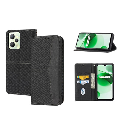 Woven Texture Stitching Magnetic PU Leather Phone Case, For OPPO A96 5G, For OPPO Realme C35, For OPPO Reno7 SE 5G, For OPPO Reno7 5G