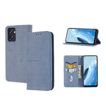 Woven Texture Stitching Magnetic PU Leather Phone Case, For OPPO A96 5G, For OPPO Realme C35, For OPPO Reno7 SE 5G, For OPPO Reno7 5G