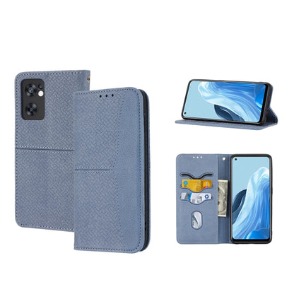 Woven Texture Stitching Magnetic PU Leather Phone Case, For OPPO A96 5G, For OPPO Realme C35, For OPPO Reno7 SE 5G, For OPPO Reno7 5G