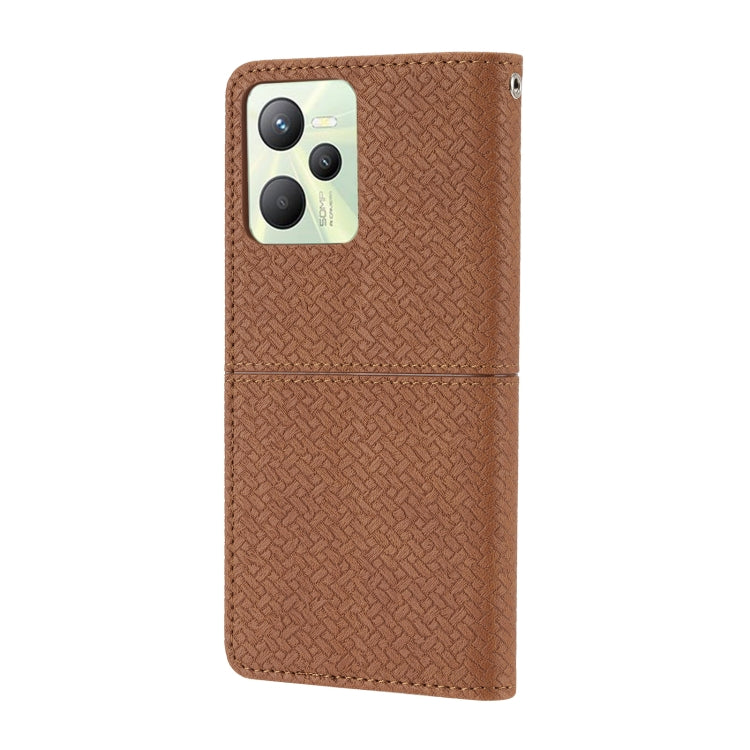Woven Texture Stitching Magnetic PU Leather Phone Case, For OPPO Realme 9 Pro