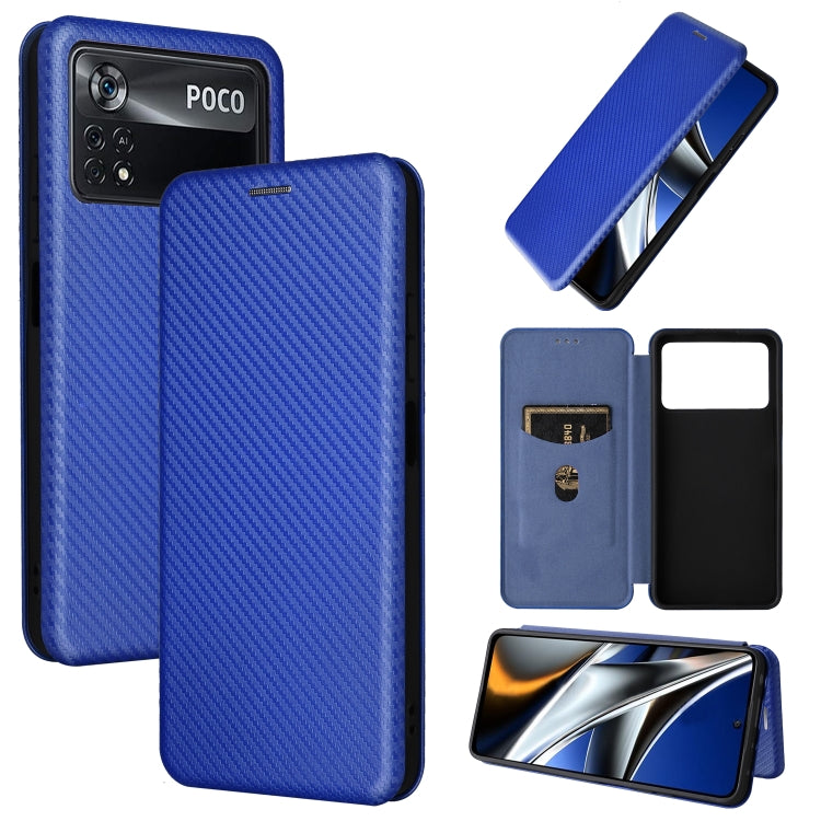 Carbon Fiber Texture Magnetic Horizontal Flip Leather Phone Case, For Samsung Galaxy S22 Ultra 5G, For OnePlus Nord CE 2 5G, For Xiaomi Poco X4 Pro 5G, For Motorola Moto G22