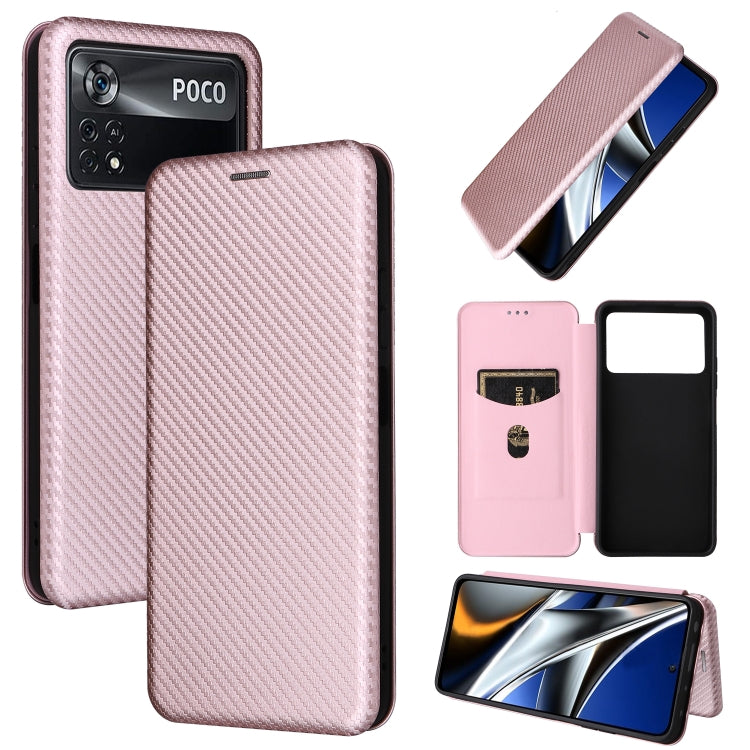 Carbon Fiber Texture Magnetic Horizontal Flip Leather Phone Case, For Samsung Galaxy S22 Ultra 5G, For OnePlus Nord CE 2 5G, For Xiaomi Poco X4 Pro 5G, For Motorola Moto G22