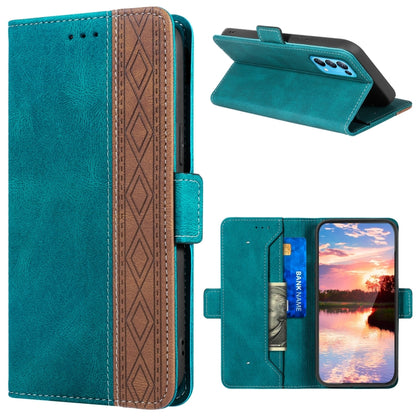 Stitching Side-Magnetic RFID Leather Phone Case, For OPPO Find X3 Lite 5G, For OPPO Reno6, For OPPO Reno6 5G, For OPPO Reno5 A, For OPPO Reno7 5G, For vivo Y17