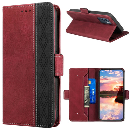 Stitching Side-Magnetic RFID Leather Phone Case, For OPPO Find X3 Lite 5G, For OPPO Reno6, For OPPO Reno6 5G, For OPPO Reno5 A, For OPPO Reno7 5G, For vivo Y17