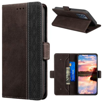 Stitching Side-Magnetic RFID Leather Phone Case, For OPPO Find X3 Lite 5G, For OPPO Reno6, For OPPO Reno6 5G, For OPPO Reno5 A, For OPPO Reno7 5G, For vivo Y17
