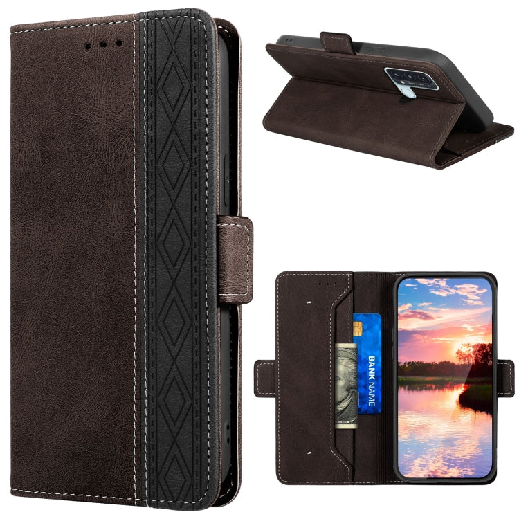 Stitching Side-Magnetic RFID Leather Phone Case, For OPPO Find X3 Lite 5G, For OPPO Reno6, For OPPO Reno6 5G, For OPPO Reno5 A, For OPPO Reno7 5G, For vivo Y17