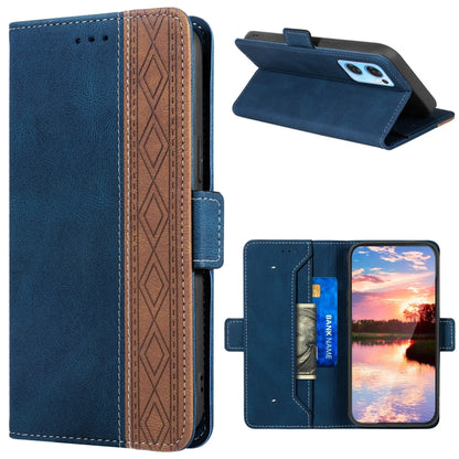 Stitching Side-Magnetic RFID Leather Phone Case, For OPPO Find X3 Lite 5G, For OPPO Reno6, For OPPO Reno6 5G, For OPPO Reno5 A, For OPPO Reno7 5G, For vivo Y17