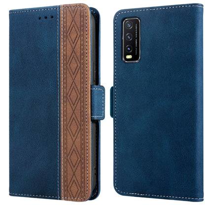 Stitching Side-Magnetic RFID Leather Phone Case, For vivo Y20, For vivo Y21 / Y21s, For vivo Y72