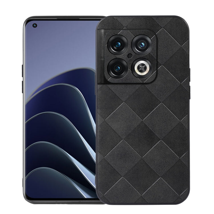 Weave Plaid PU Phone Case, For OnePlus 10 Pro 5G, For OnePlus Nord CE 2 5G