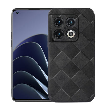 Weave Plaid PU Phone Case, For OnePlus 10 Pro 5G, For OnePlus Nord CE 2 5G