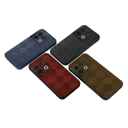 Weave Plaid PU Phone Case, For OnePlus 10 Pro 5G, For OnePlus Nord CE 2 5G