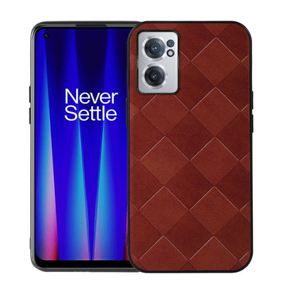 Weave Plaid PU Phone Case, For OnePlus 10 Pro 5G, For OnePlus Nord CE 2 5G