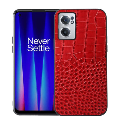 Crocodile Top Layer Cowhide Leather Phone Case, For OnePlus 10 Pro 5G, For OnePlus Nord CE 2 5G