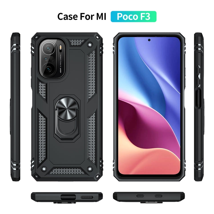 Shockproof TPU + PC Phone Case with 360 Degree Rotating Holder, For Xiaomi Poco F3, For Xiaomi Redmi 10C, For Xiaomi Redmi Note 11 Pro