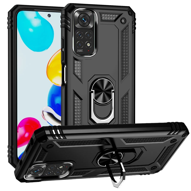 Shockproof TPU + PC Phone Case with 360 Degree Rotating Holder, For Xiaomi Redmi Note 11S