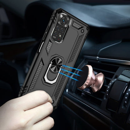 Shockproof TPU + PC Phone Case with 360 Degree Rotating Holder, For Xiaomi Redmi Note 11S