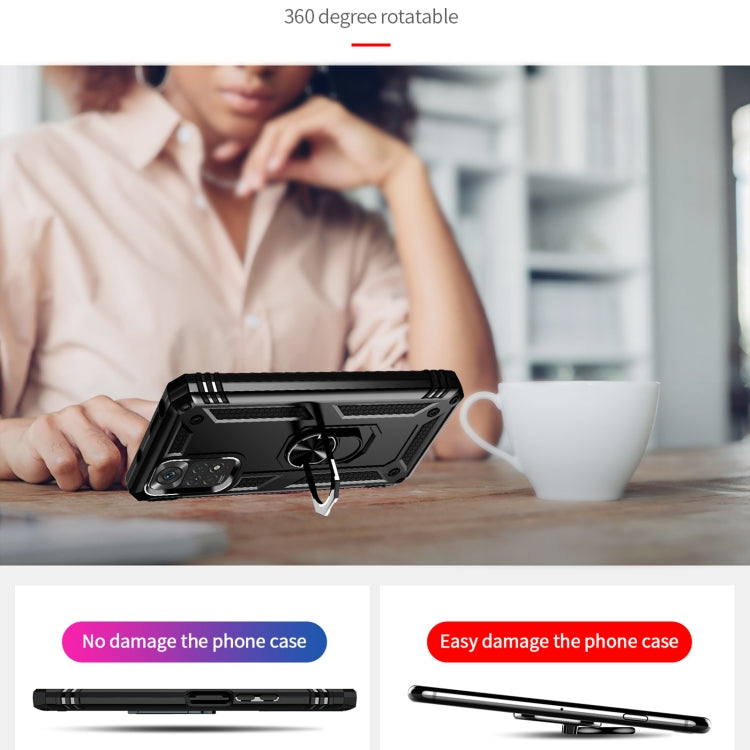 Shockproof TPU + PC Phone Case with 360 Degree Rotating Holder, For Xiaomi Redmi Note 11S