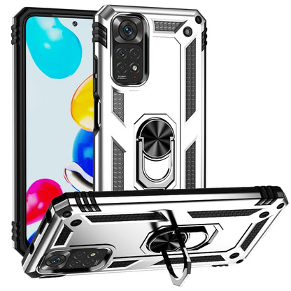 Shockproof TPU + PC Phone Case with 360 Degree Rotating Holder, For Xiaomi Redmi Note 11S