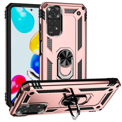 Shockproof TPU + PC Phone Case with 360 Degree Rotating Holder, For Xiaomi Redmi Note 11S