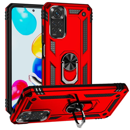 Shockproof TPU + PC Phone Case with 360 Degree Rotating Holder, For Xiaomi Redmi Note 11S