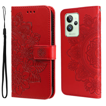 7-petal Flowers Embossing Pattern Horizontal Flip Leather Case, For OPPO Realme GT2 Pro, For OPPO Realme 9 Pro/Realme V25, For Samsung Galaxy A23 /Galaxy M23/Galaxy F23, For Xiaomi Poco M4 Pro 4G