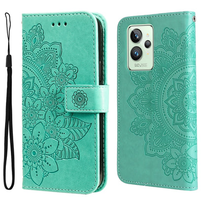 7-petal Flowers Embossing Pattern Horizontal Flip Leather Case, For OPPO Realme GT2 Pro, For OPPO Realme 9 Pro/Realme V25, For Samsung Galaxy A23 /Galaxy M23/Galaxy F23, For Xiaomi Poco M4 Pro 4G