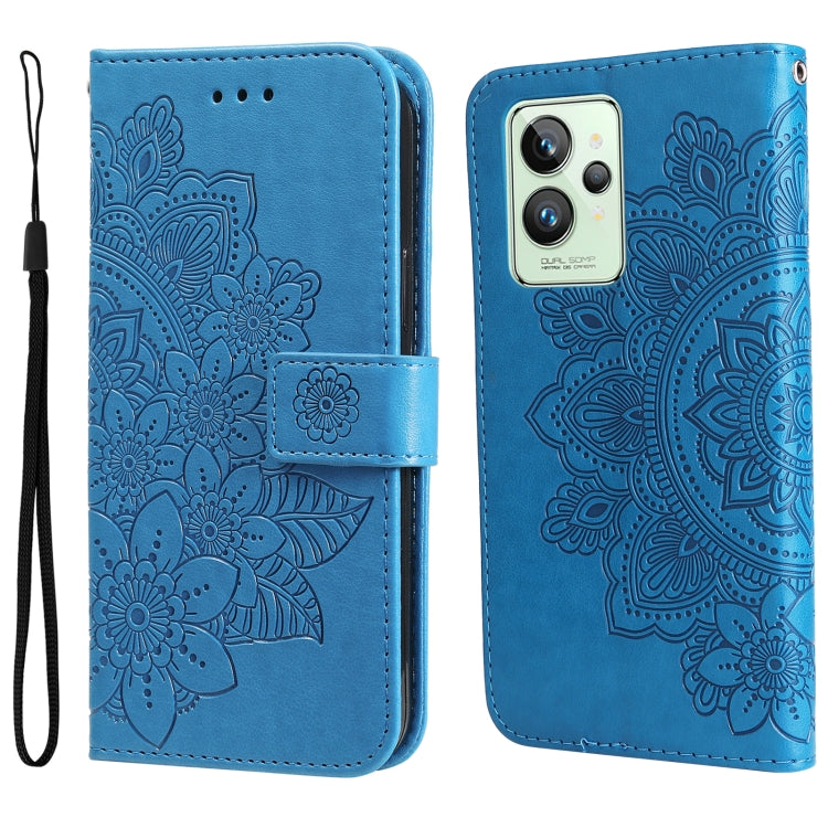 7-petal Flowers Embossing Pattern Horizontal Flip Leather Case, For OPPO Realme GT2 Pro, For OPPO Realme 9 Pro/Realme V25, For Samsung Galaxy A23 /Galaxy M23/Galaxy F23, For Xiaomi Poco M4 Pro 4G