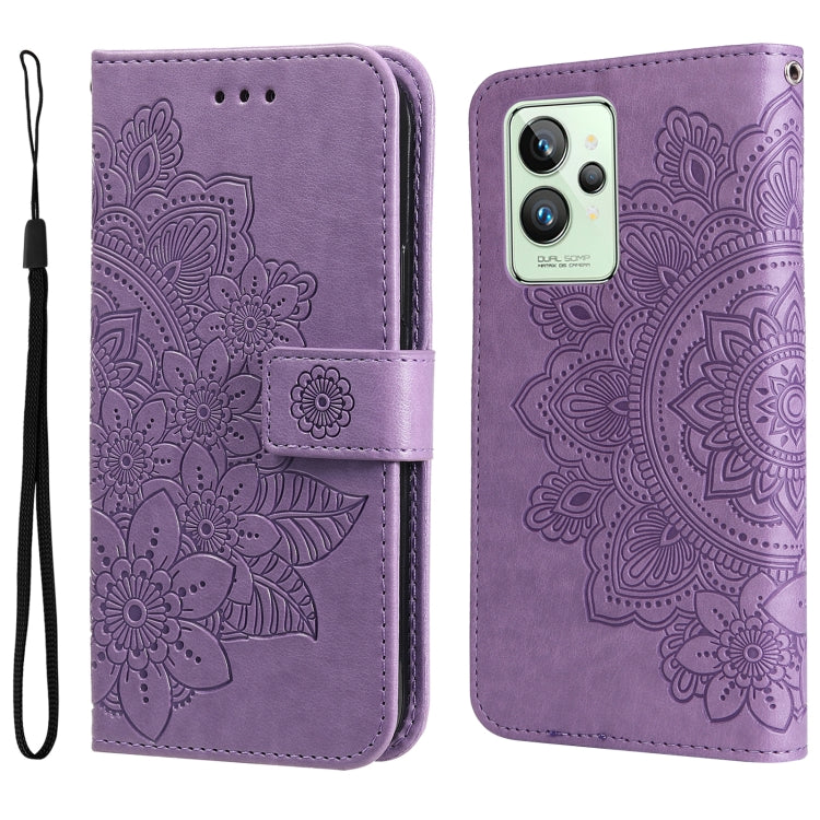 7-petal Flowers Embossing Pattern Horizontal Flip Leather Case, For OPPO Realme GT2 Pro, For OPPO Realme 9 Pro/Realme V25, For Samsung Galaxy A23 /Galaxy M23/Galaxy F23, For Xiaomi Poco M4 Pro 4G