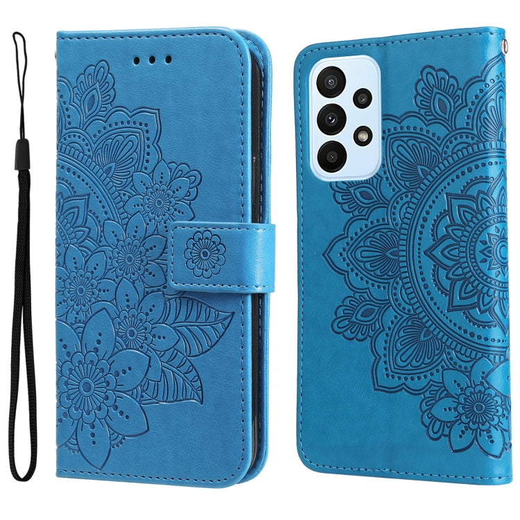 7-petal Flowers Embossing Pattern Horizontal Flip Leather Case, For OPPO Realme GT2 Pro, For OPPO Realme 9 Pro/Realme V25, For Samsung Galaxy A23 /Galaxy M23/Galaxy F23, For Xiaomi Poco M4 Pro 4G