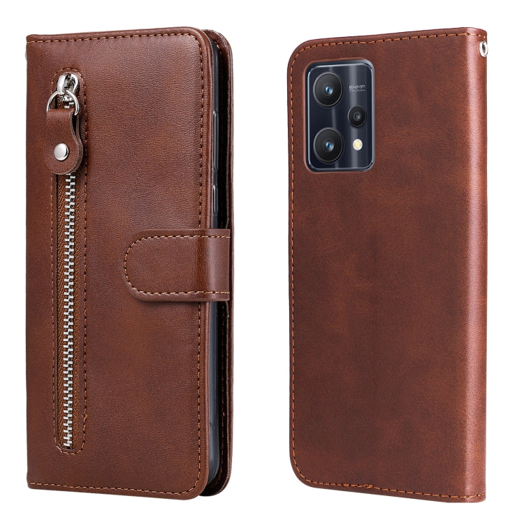 Fashion Calf Texture Zipper Horizontal Flip Leather Case, For OPPO Realme 9 Pro/Realme V25
