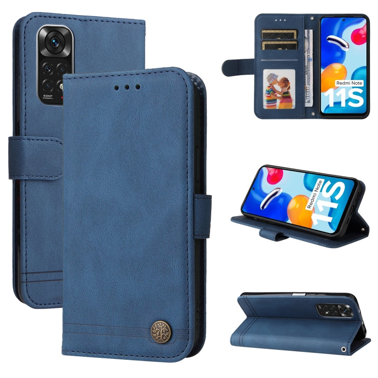 Skin Feel Life Tree Metal Button Horizontal Flip Leather Case, For Xiaomi Redmi Note 11 4G(Global), For Xiaomi Redmi Note 11 Pro 4G, For OPPO Realme 9i / A36 4G / A76 4G(Global), For OPPO Realme GT2 Pro