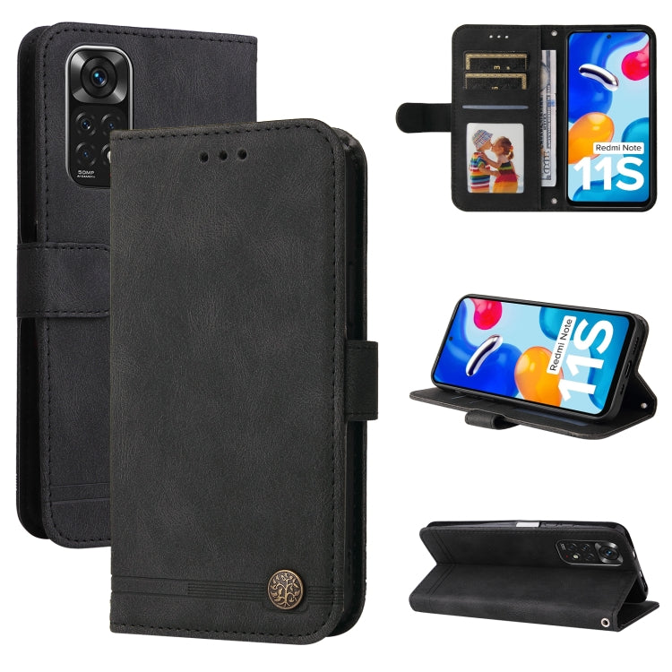 Skin Feel Life Tree Metal Button Horizontal Flip Leather Case, For Xiaomi Redmi Note 11 4G(Global), For Xiaomi Redmi Note 11 Pro 4G, For OPPO Realme 9i / A36 4G / A76 4G(Global), For OPPO Realme GT2 Pro