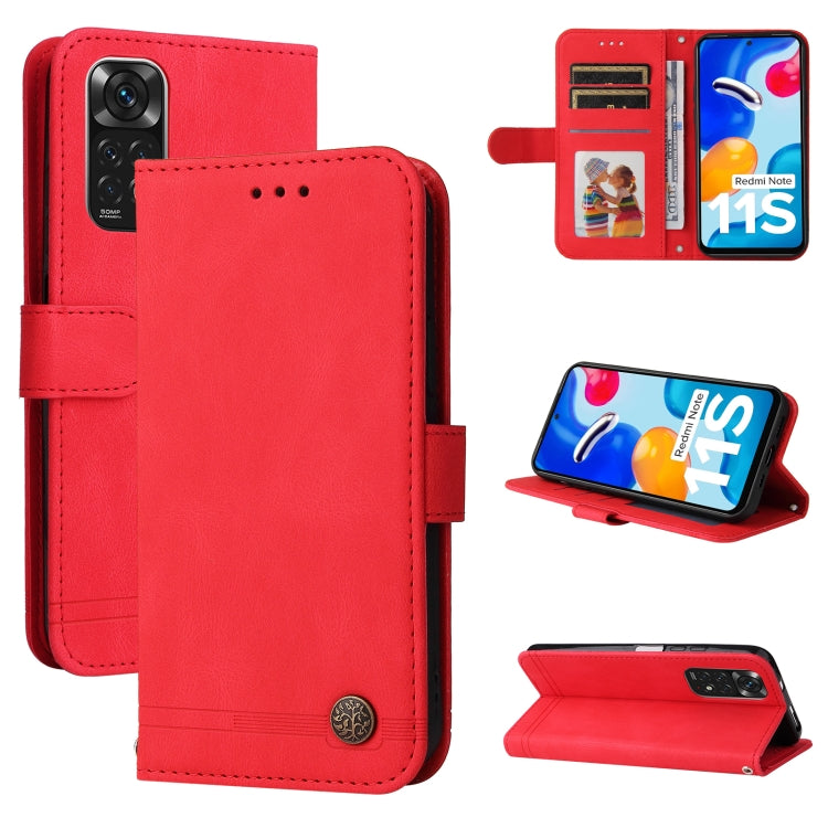 Skin Feel Life Tree Metal Button Horizontal Flip Leather Case, For Xiaomi Redmi Note 11 4G(Global), For Xiaomi Redmi Note 11 Pro 4G, For OPPO Realme 9i / A36 4G / A76 4G(Global), For OPPO Realme GT2 Pro