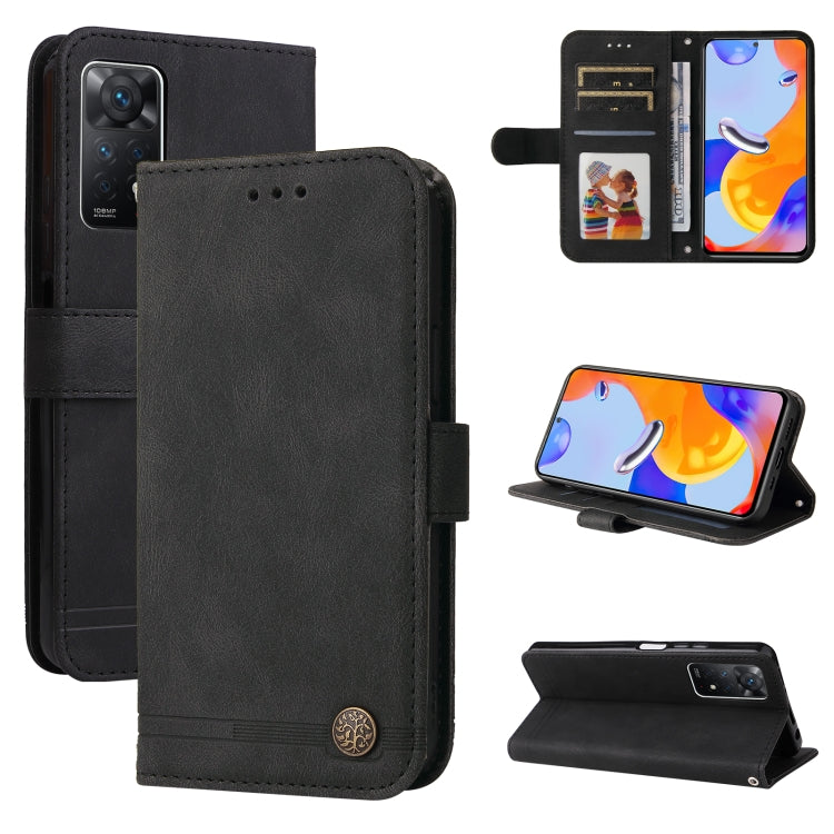 Skin Feel Life Tree Metal Button Horizontal Flip Leather Case, For Xiaomi Redmi Note 11 4G(Global), For Xiaomi Redmi Note 11 Pro 4G, For OPPO Realme 9i / A36 4G / A76 4G(Global), For OPPO Realme GT2 Pro