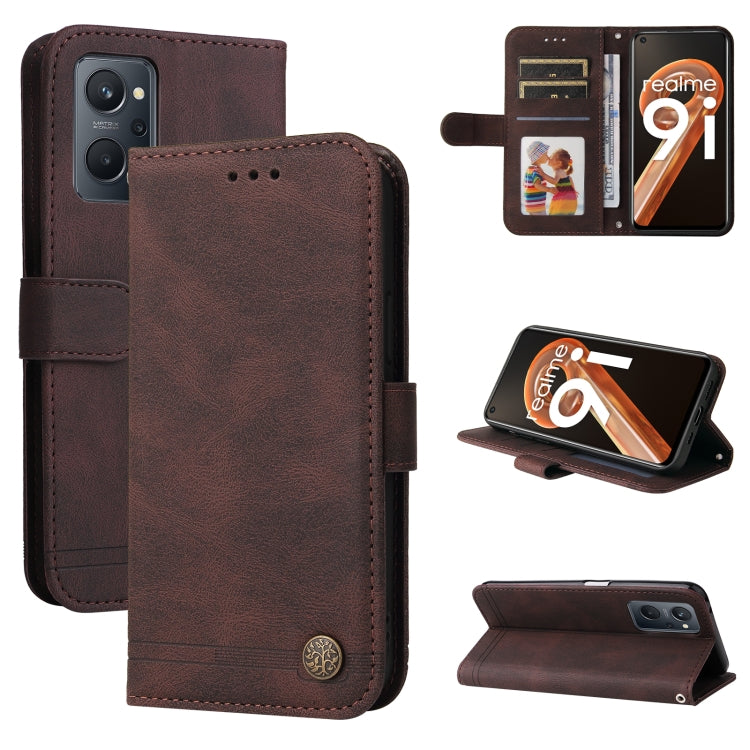 Skin Feel Life Tree Metal Button Horizontal Flip Leather Case, For Xiaomi Redmi Note 11 4G(Global), For Xiaomi Redmi Note 11 Pro 4G, For OPPO Realme 9i / A36 4G / A76 4G(Global), For OPPO Realme GT2 Pro