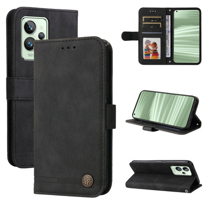 Skin Feel Life Tree Metal Button Horizontal Flip Leather Case, For Xiaomi Redmi Note 11 4G(Global), For Xiaomi Redmi Note 11 Pro 4G, For OPPO Realme 9i / A36 4G / A76 4G(Global), For OPPO Realme GT2 Pro