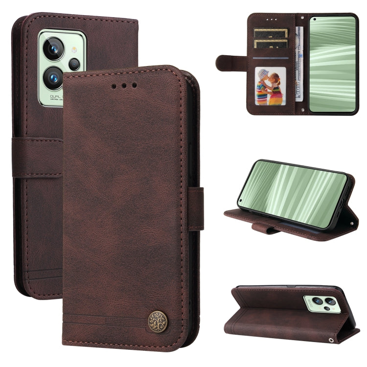 Skin Feel Life Tree Metal Button Horizontal Flip Leather Case, For Xiaomi Redmi Note 11 4G(Global), For Xiaomi Redmi Note 11 Pro 4G, For OPPO Realme 9i / A36 4G / A76 4G(Global), For OPPO Realme GT2 Pro