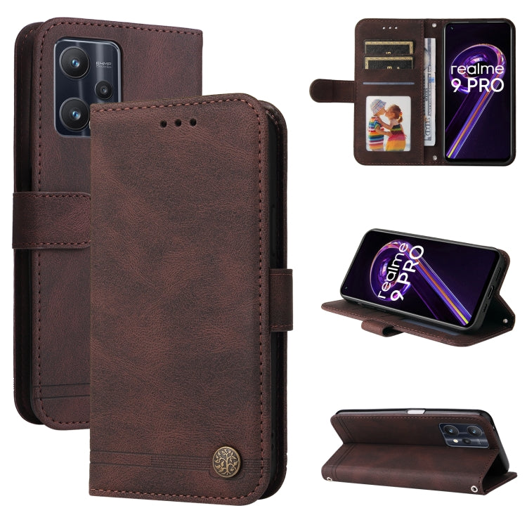 Skin Feel Life Tree Metal Button Horizontal Flip Leather Case, For OPPO Realme 9 Pro+, For OPPO Realme 9 Pro/Realme V25, For Samsung Galaxy A23 /Galaxy M23/Galaxy F23, For Xiaomi Poco M4 Pro 4G