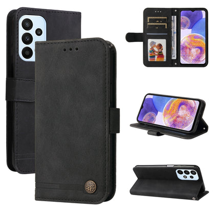 Skin Feel Life Tree Metal Button Horizontal Flip Leather Case, For OPPO Realme 9 Pro+, For OPPO Realme 9 Pro/Realme V25, For Samsung Galaxy A23 /Galaxy M23/Galaxy F23, For Xiaomi Poco M4 Pro 4G