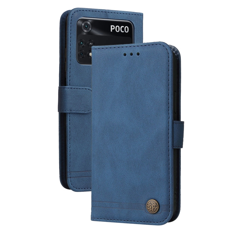 Skin Feel Life Tree Metal Button Horizontal Flip Leather Case, For OPPO Realme 9 Pro+, For OPPO Realme 9 Pro/Realme V25, For Samsung Galaxy A23 /Galaxy M23/Galaxy F23, For Xiaomi Poco M4 Pro 4G