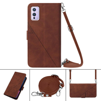 Crossbody 3D Embossed Flip Leather Phone Case, For OnePlus 9 EU / US Version, For OnePlus 9 Pro, For OnePlus 10 Pro 5G, For OnePlus Nord