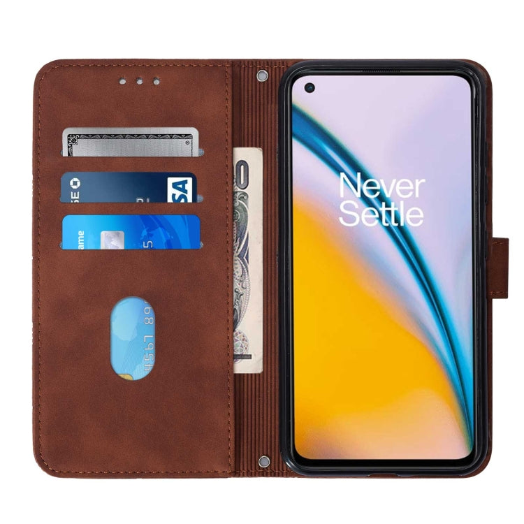 Crossbody 3D Embossed Flip Leather Phone Case, For OnePlus Nord 2 5G, For OnePlus Nord CE 5G, For OnePlus Nord N10 5G, For OnePlus Nord N20 5G