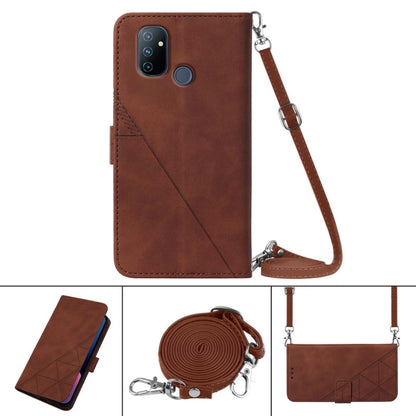 Crossbody 3D Embossed Flip Leather Phone Case, For OnePlus Nord N100 5G, For OnePlus Nord N200 5G