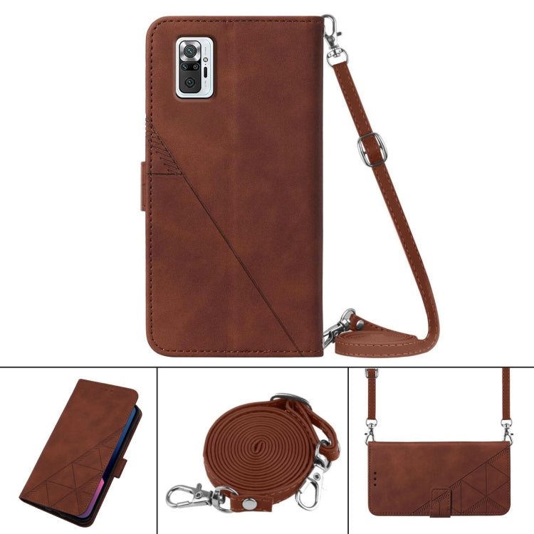 Crossbody 3D Embossed Flip Leather Phone Case, For Xiaomi Redmi Note 10 Pro/10 Pro Max, For Xiaomi Redmi Note 11 5G/Poco M4 Pro 5G, For Xiaomi Redmi Note 11 Pro+, For Xiaomi Redmi 9 / 9 Power / Poco M2