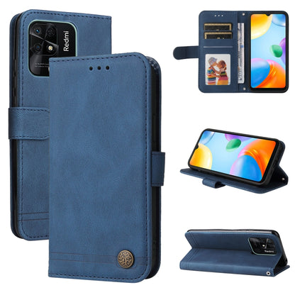 Skin Feel Life Tree Metal Button Leather Phone Case, For Xiaomi Redmi 10C 4G / Redmi 10 India Version, For Xiaomi Poco X4 Pro 5G, For Honor 50 SE / nova 9 SE, For OPPO Find X5