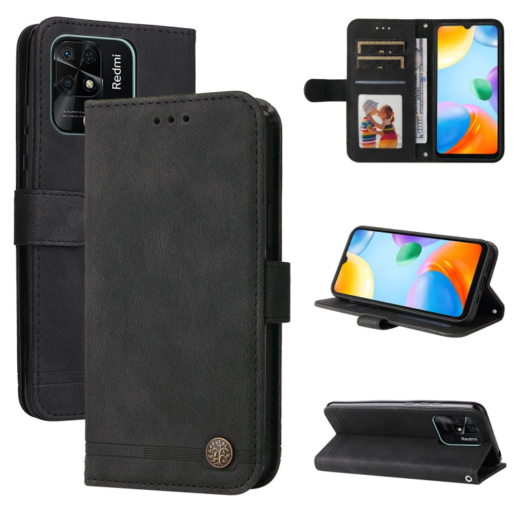 Skin Feel Life Tree Metal Button Leather Phone Case, For Xiaomi Redmi 10C 4G / Redmi 10 India Version, For Xiaomi Poco X4 Pro 5G, For Honor 50 SE / nova 9 SE, For OPPO Find X5