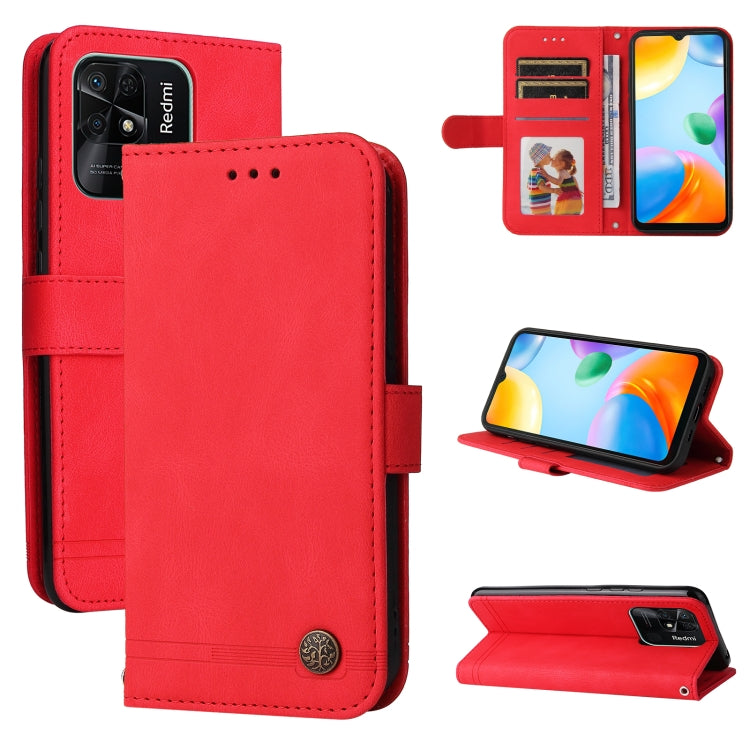 Skin Feel Life Tree Metal Button Leather Phone Case, For Xiaomi Redmi 10C 4G / Redmi 10 India Version, For Xiaomi Poco X4 Pro 5G, For Honor 50 SE / nova 9 SE, For OPPO Find X5