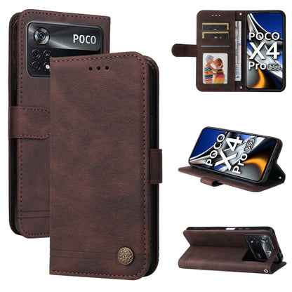Skin Feel Life Tree Metal Button Leather Phone Case, For Xiaomi Redmi 10C 4G / Redmi 10 India Version, For Xiaomi Poco X4 Pro 5G, For Honor 50 SE / nova 9 SE, For OPPO Find X5