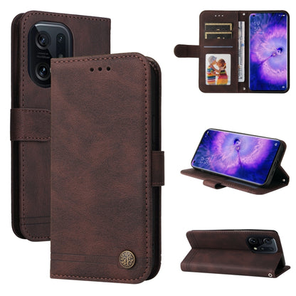 Skin Feel Life Tree Metal Button Leather Phone Case, For Xiaomi Redmi 10C 4G / Redmi 10 India Version, For Xiaomi Poco X4 Pro 5G, For Honor 50 SE / nova 9 SE, For OPPO Find X5